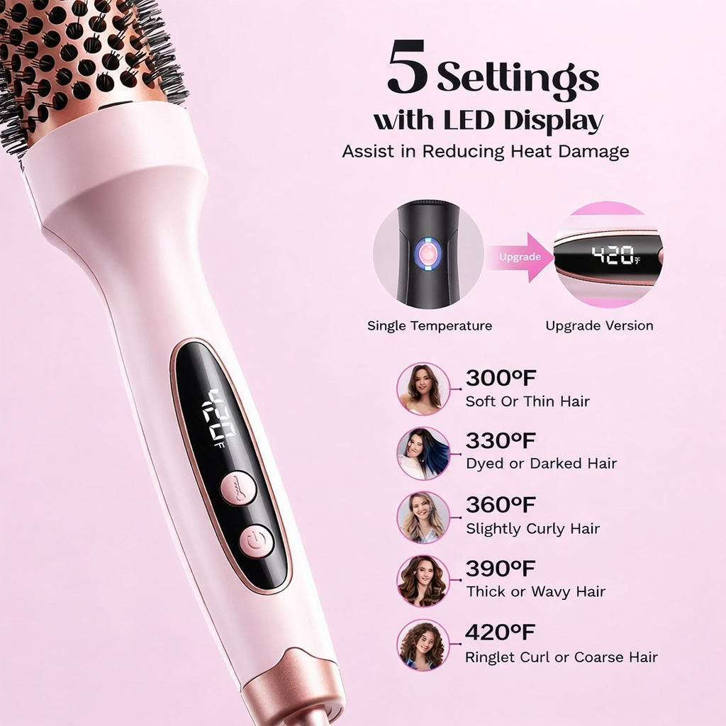 Blowout Boost Ionic Thermal Brush - Lunavya